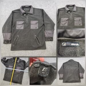 MACGEAR Pullover Jacket Mens Medium Half Zip Fleece Utility Pockets Polyester